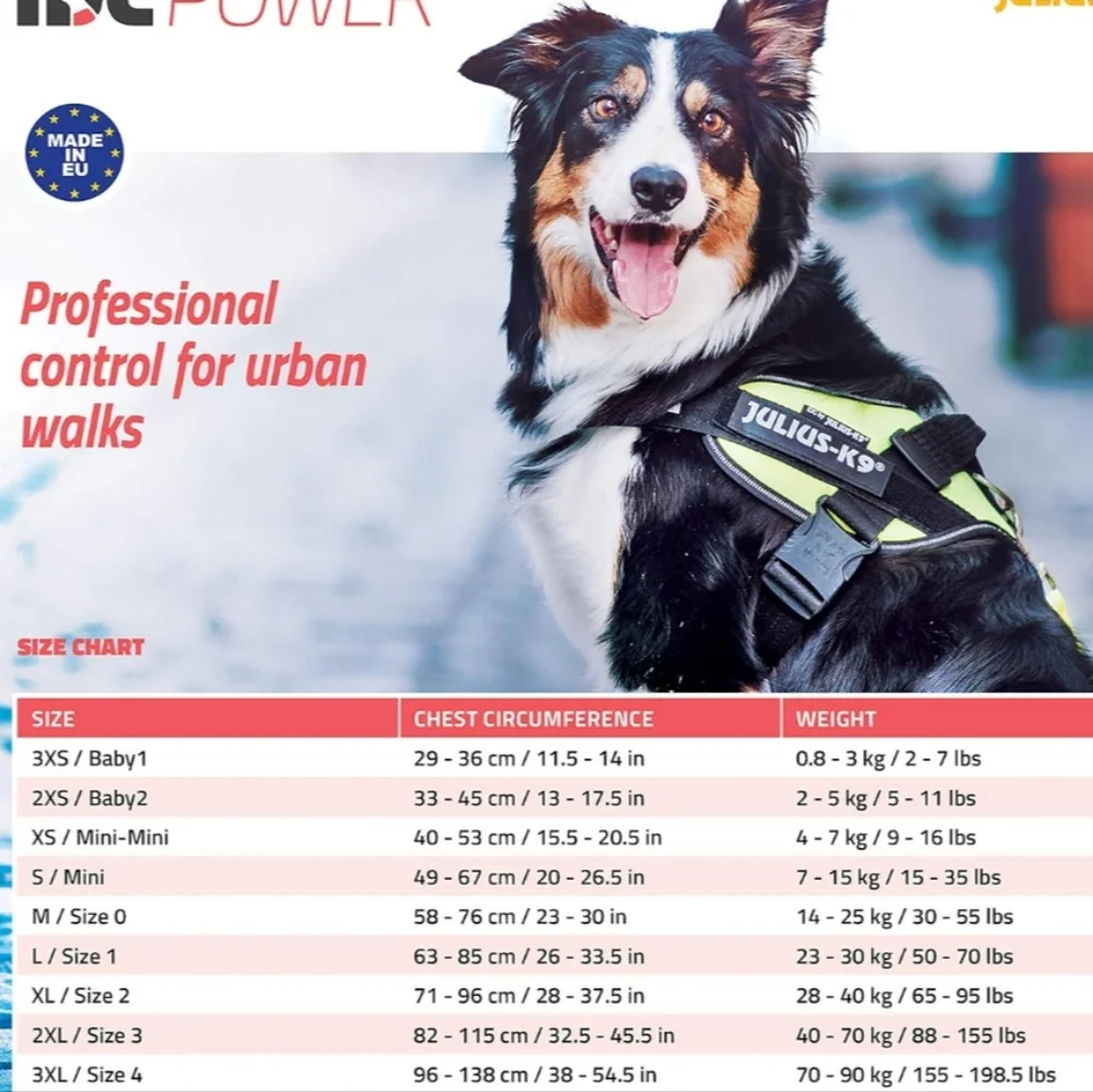 NWT JULIUS K-9 SIZE 3 IDC POWER HARNESS